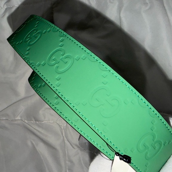 Gucci Other - Gucci Green Embossed Leather Belt